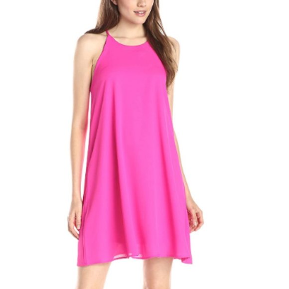 Everly Dresses & Skirts - Everly Solid Elisa Pink Sleeveless Shift Dress